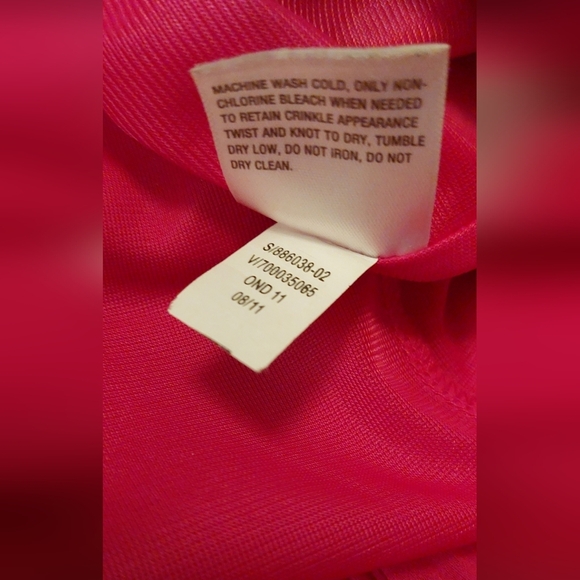 Old Navy Full Pretty Pleated Bright Pink Skirt Size Large Boho Feminine Flirty - Picture 6 of 8